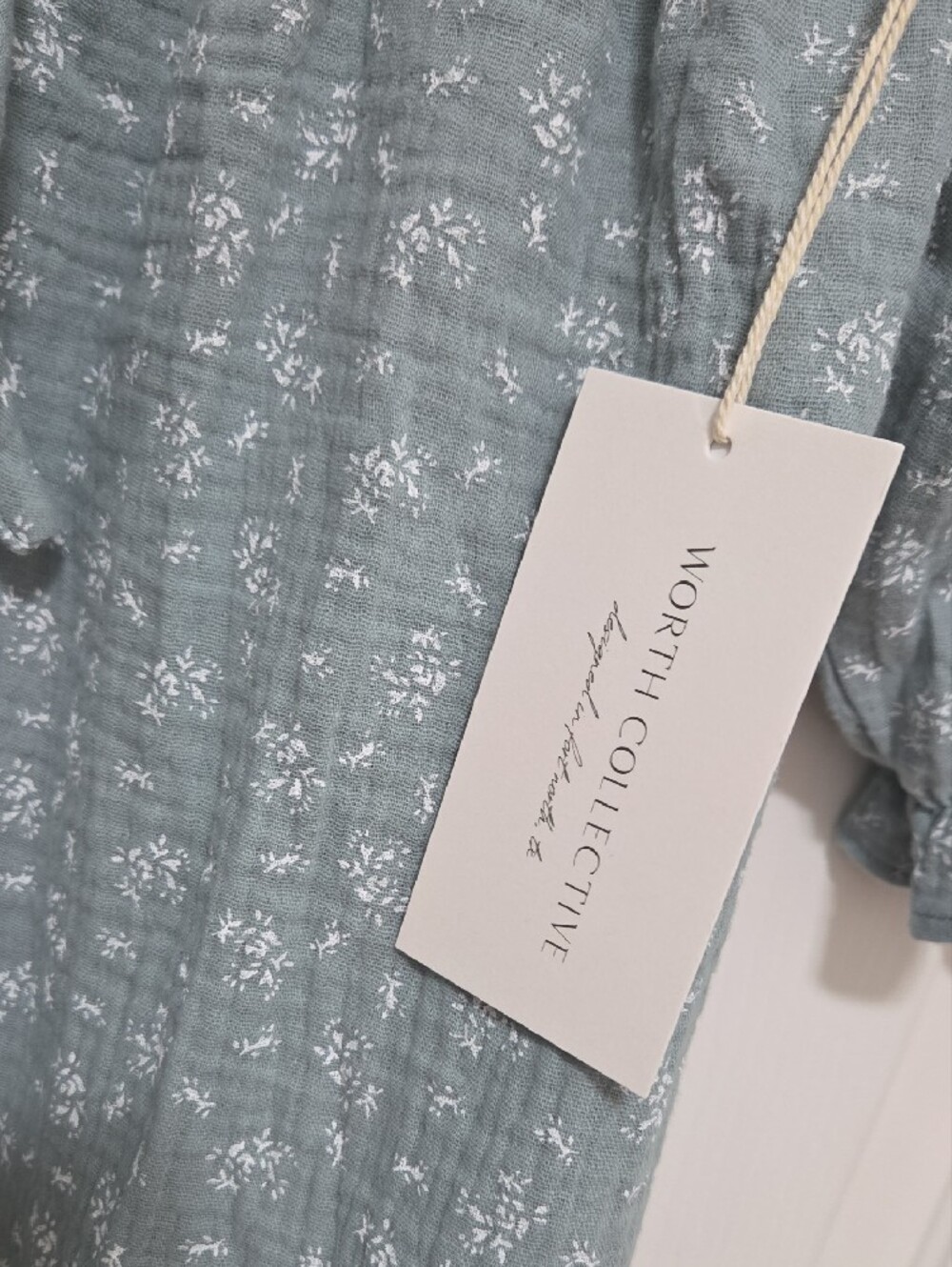*NWT* Dusty Blue Floral Tie-Front Maxi - WORTH COLLECTIVE - Maternity Friendly ! - Picture 4 of 5